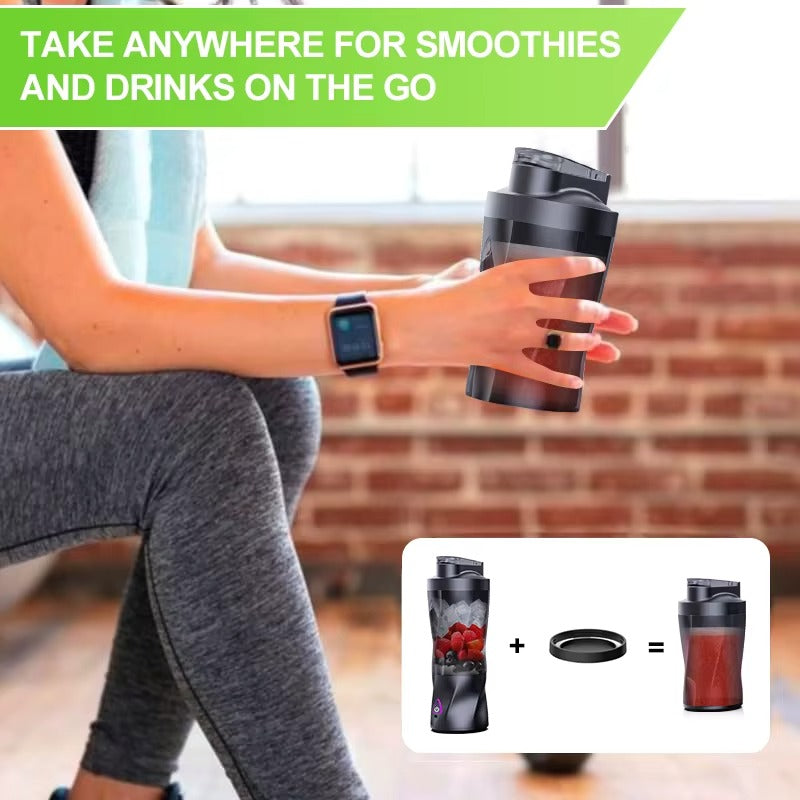 700ML Portable Blender | Electric Juicer Cup | USB Rechargeable Smoothie Maker | Personal Mini Mixer for Shakes & Juice | Travel & Outdoor Gym Bottle