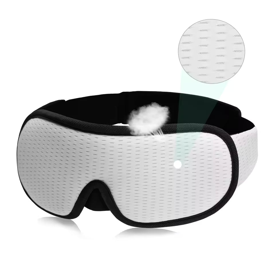 3D Sleep Eye Mask | 100% Light Blockout Sleeping Mask | Soft Padded 3D Eye Shade & Blindfold
