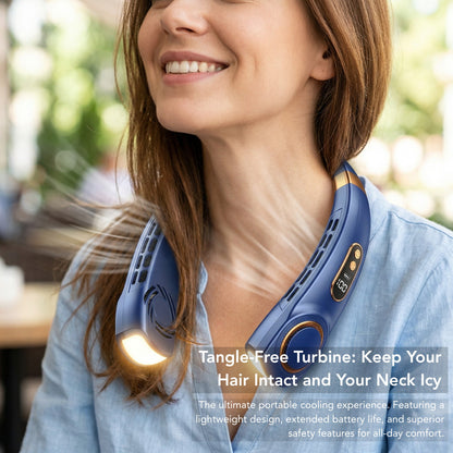 Portable Bladeless Neck Fan - Rechargeable Wearable Semiconductor AC, RetailArk