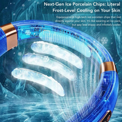 Portable Bladeless Neck Fan - Rechargeable Wearable Semiconductor AC, RetailArk