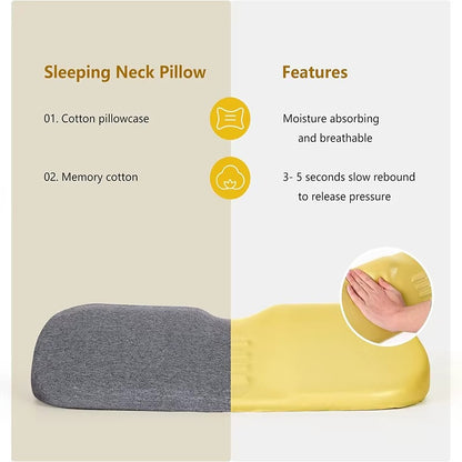 Cervical Pillow for Neck Pain Relief | Ergonomic Memory Foam Contour Pillow | Orthopedic Neck Support for Side Sleepers
