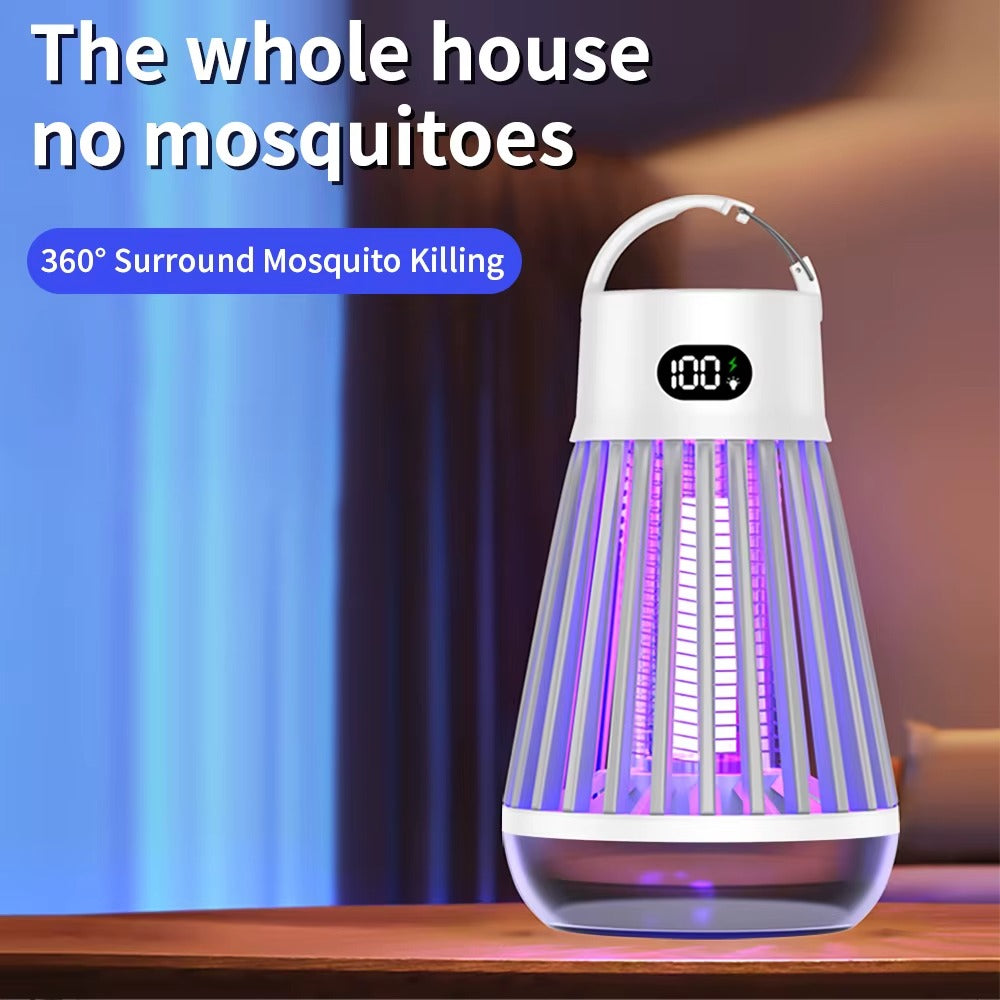 2-in-1 Electric Mosquito Killer & Camping Lantern | USB Rechargeable Bug Zapper | Portable Indoor & Outdoor Pest Control | High-Voltage Safety Grid