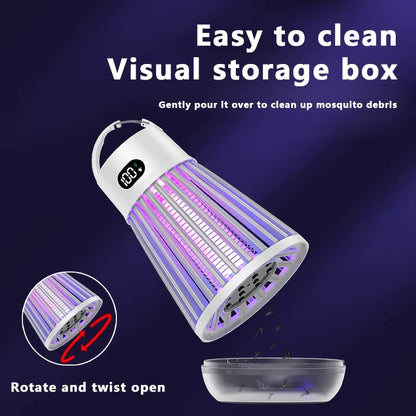 2-in-1 Electric Mosquito Killer & Camping Lantern | USB Rechargeable Bug Zapper | Portable Indoor & Outdoor Pest Control | High-Voltage Safety Grid