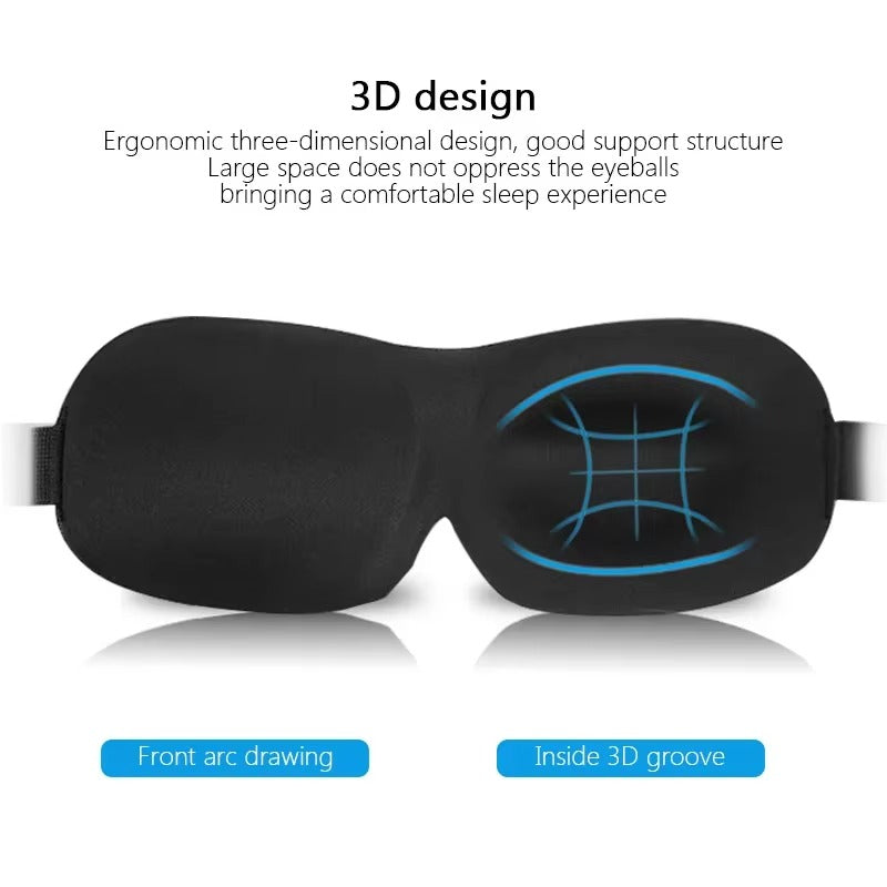 3D Sleep Mask | Best Eye Mask for Sleeping | 100% Light Blocking Deep Sleep Aid