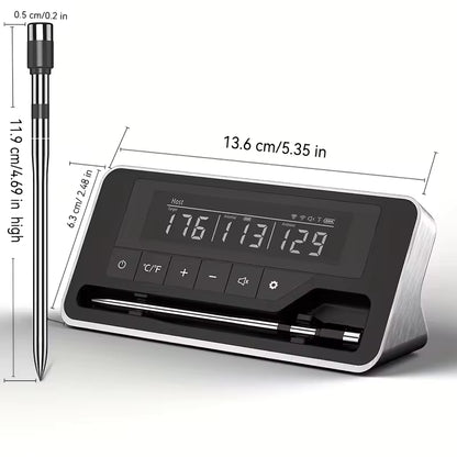 Smart Wireless Meat Thermometer | Bluetooth Meat Thermometer for BBQ Grill & Oven | Digital Food Thermometer with 5mm Ultra-Thin Probe | Professional Steak & Meat Cooking Thermometer
