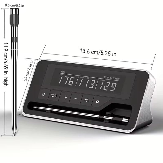 Smart Wireless Meat Thermometer | Bluetooth Meat Thermometer for BBQ Grill & Oven | Digital Food Thermometer with 5mm Ultra-Thin Probe | Professional Steak & Meat Cooking Thermometer