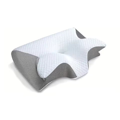 Butterfly Ergonomic Cervical Neck Pillow | Best Memory Foam Pillow for Neck Pain Relief | Orthopedic Contour Bed Pillow | Slow Rebound Support