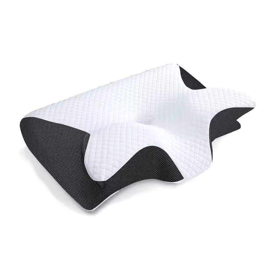 Butterfly Ergonomic Cervical Neck Pillow | Best Memory Foam Pillow for Neck Pain Relief | Orthopedic Contour Bed Pillow | Slow Rebound Support