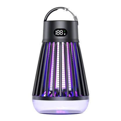 2-in-1 Electric Mosquito Killer & Camping Lantern | USB Rechargeable Bug Zapper | Portable Indoor & Outdoor Pest Control | High-Voltage Safety Grid
