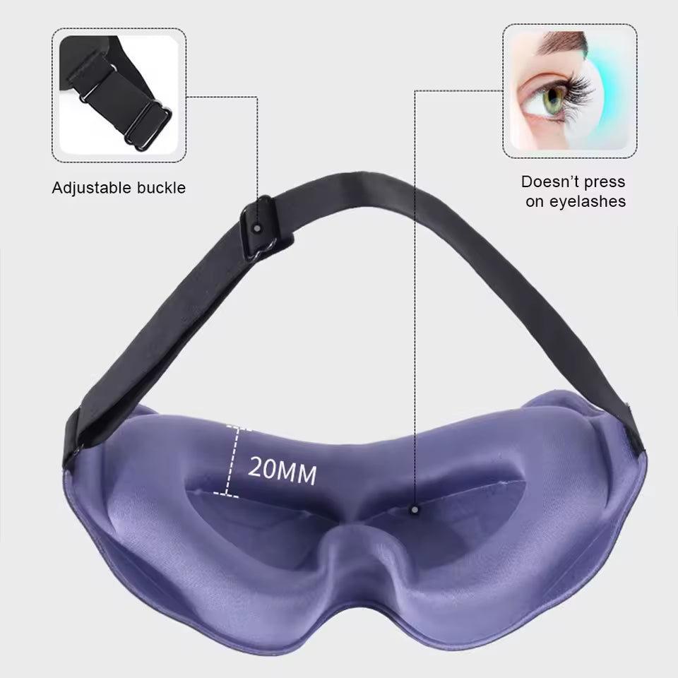 3D Sleep Mask | Best Eye Mask for Sleeping | 100% Light Blocking Deep Sleep Mask | Soft Padded Comfort Blindfold