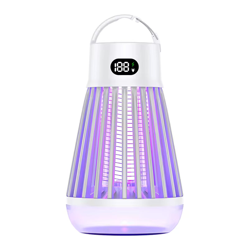 2-in-1 Electric Mosquito Killer & Camping Lantern | USB Rechargeable Bug Zapper | Portable Indoor & Outdoor Pest Control | High-Voltage Safety Grid