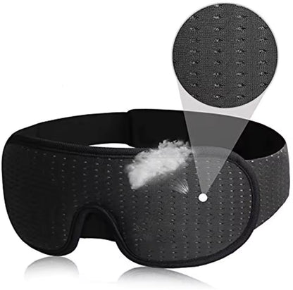 3D Sleep Eye Mask | 100% Light Blockout Sleeping Mask | Soft Padded 3D Eye Shade & Blindfold
