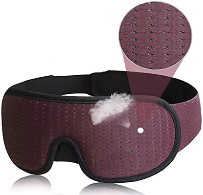 3D Sleep Eye Mask | 100% Light Blockout Sleeping Mask | Soft Padded 3D Eye Shade & Blindfold