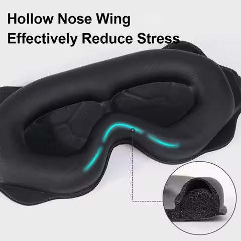 3D Sleep Mask | Best Eye Mask for Sleeping | 100% Light Blocking Deep Sleep Mask | Soft Padded Comfort Blindfold