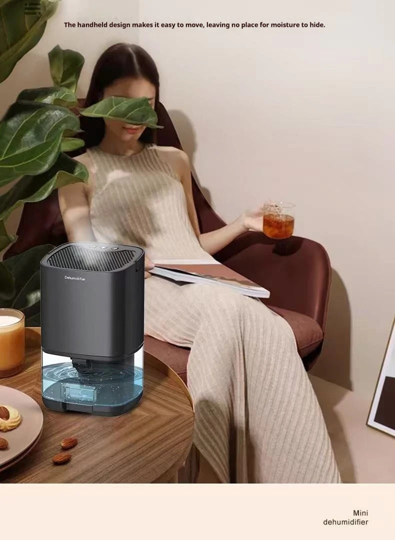 Portable Dehumidifier for Home | Quiet Small Dehumidifier for Bedroom & Office | Air Dryer for Clothes