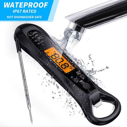 Instant Read Meat Thermometer for Cooking | Fast Digital Food Thermometer for Steak & BBQ | Kitchen Thermometer with Backlight & Calibration